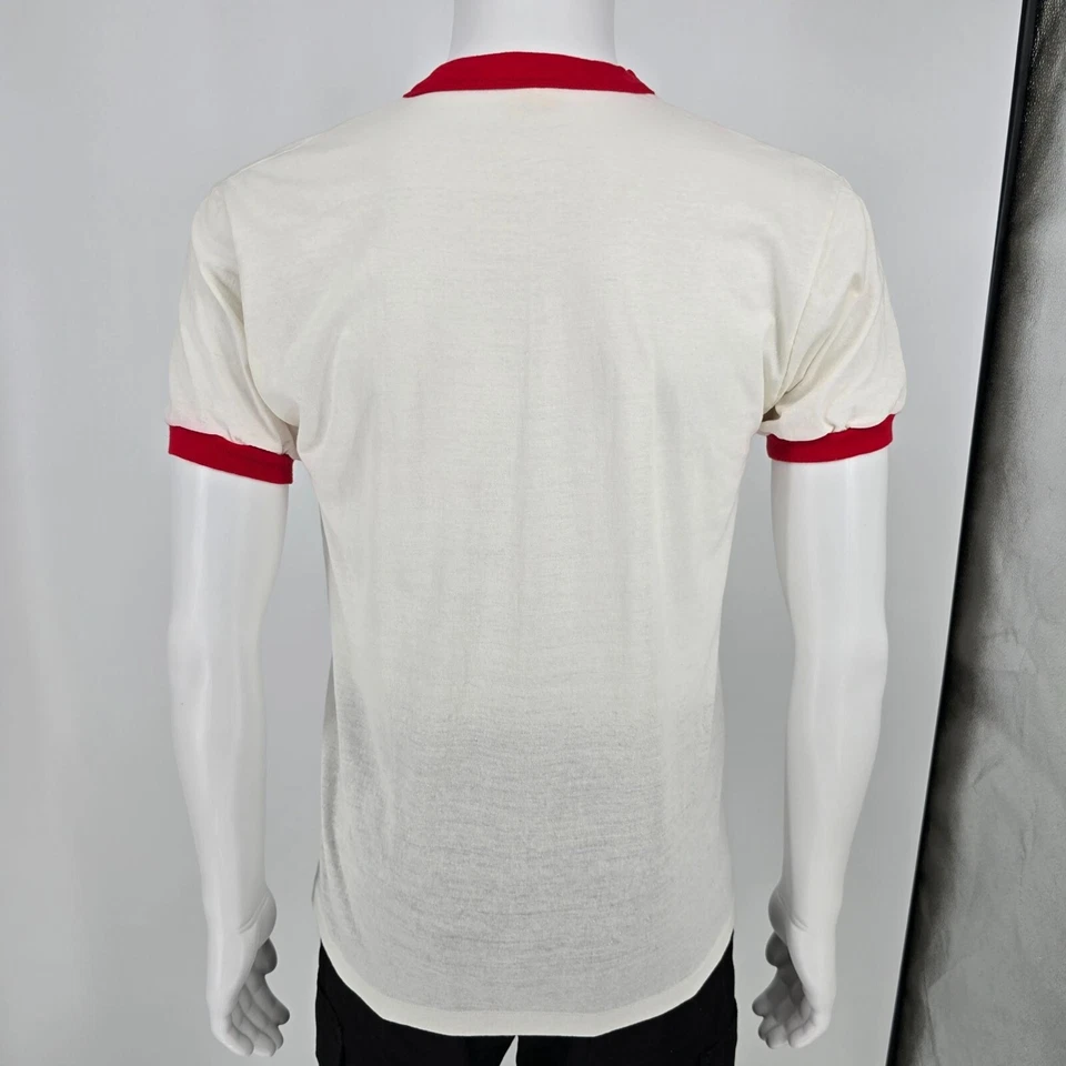 复古 20 世纪 70 年代 Mercury Cougar "Run with the Cat Set" 宣传 Ringer T 恤 (M) — 第 3/4 张图片