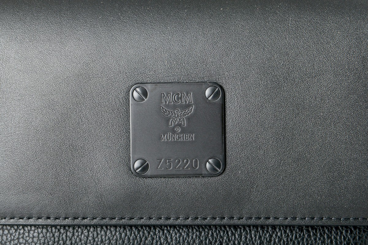 MCM Unisex Black Textured Leather Large Backpack Bag | eBay