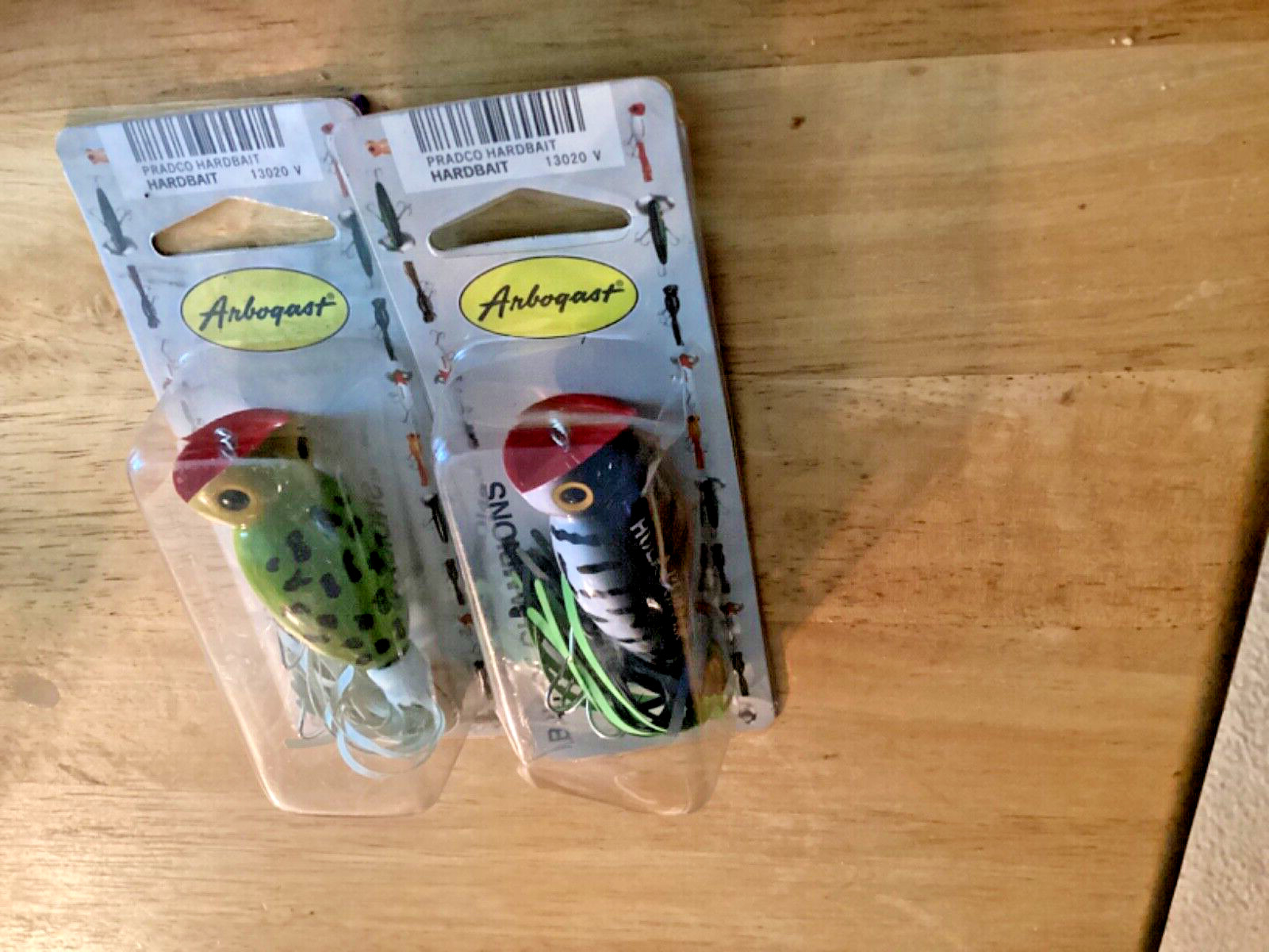 New TWO (2) Arbogast Hula Poppers with Skirts in Original sealed Packages - Image 2