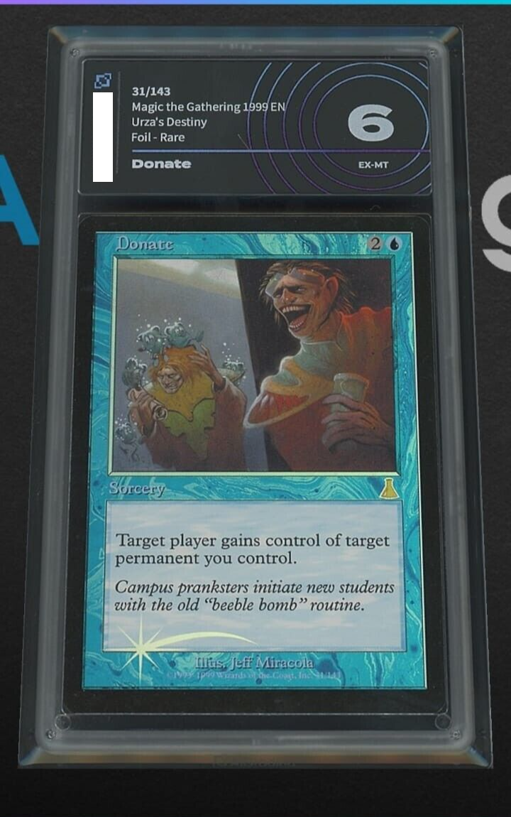 MTG DONATE FOIL GRADED EXC+ - ENGLISH - DONARE - UL - MAGIC