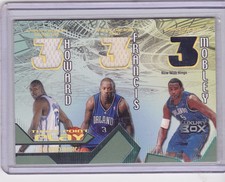 2004-05 LUXURY BOX Three-Point Play Jersey Dwight Howard/Francis/Mobley RC /75