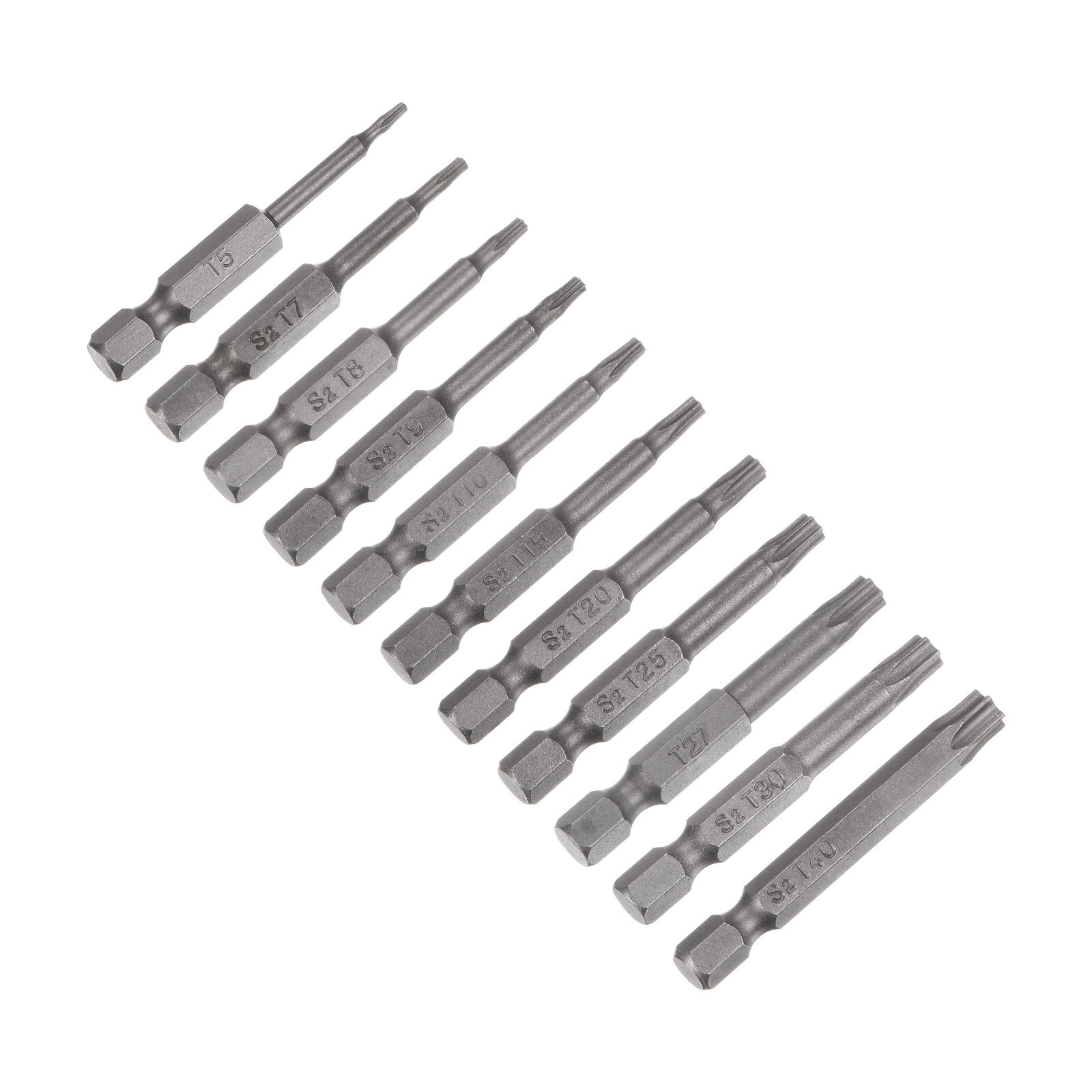 12PCS T5-T40 Torx Security Screwdriver Bit Set S2 Steel Tamper Proof Bit 2