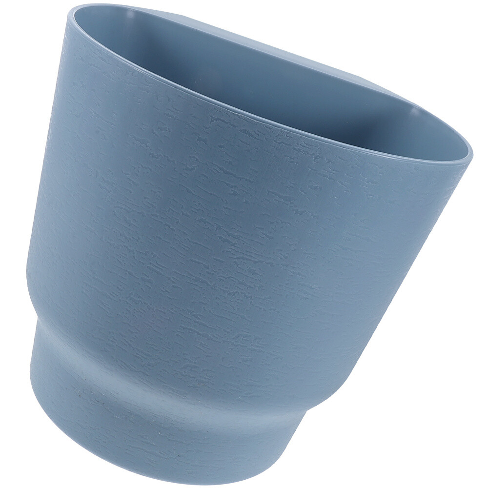 Wand-Blumentopf Aus Rattan-Optik • Halbrunder Übertopf 26x20cm • Platzsparende Deko Für Balkon