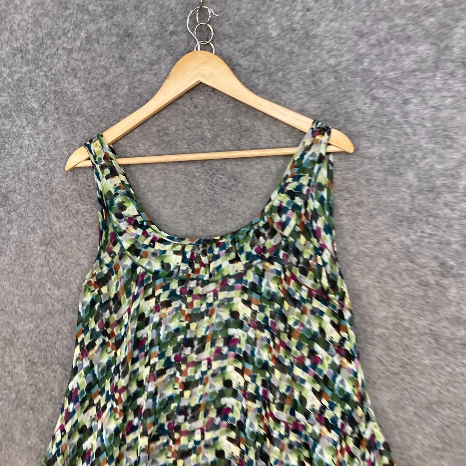 Vestido feminino Quick Brown Fox tamanho M médio multicolorido sem mangas transparente 18910 - Imagem 3 de 4