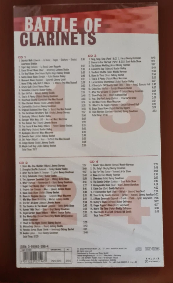 Various - Battle of Clarinets- 4 CD Set+ 20 Page Booklet Neu Ovp - Bild 2 von 2