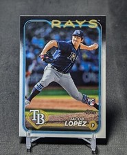 Jacob Lopez Rookie RC 2024 Topps Series 2 Baseball Card #502 Tampa Bay Rays. rookie card picture