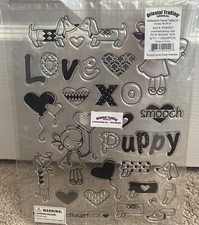 Clear Stamps Puppy Love Dachshund Weenie Dog Sweetheart Valentine 24 pieces