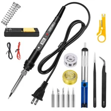 80W Soldering Iron Kit Digital LCD Electric Welding Tools Adjustable Temperature