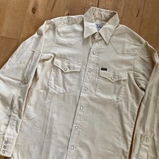 1970s Lee Long Sleeve Button Up Shirt Retro Western Shirt Pearl Snap Buttons