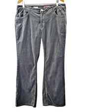 Anthropologie Pilcro Womens 16 The Demilune Boot Velvet Flare Pants Boho Green