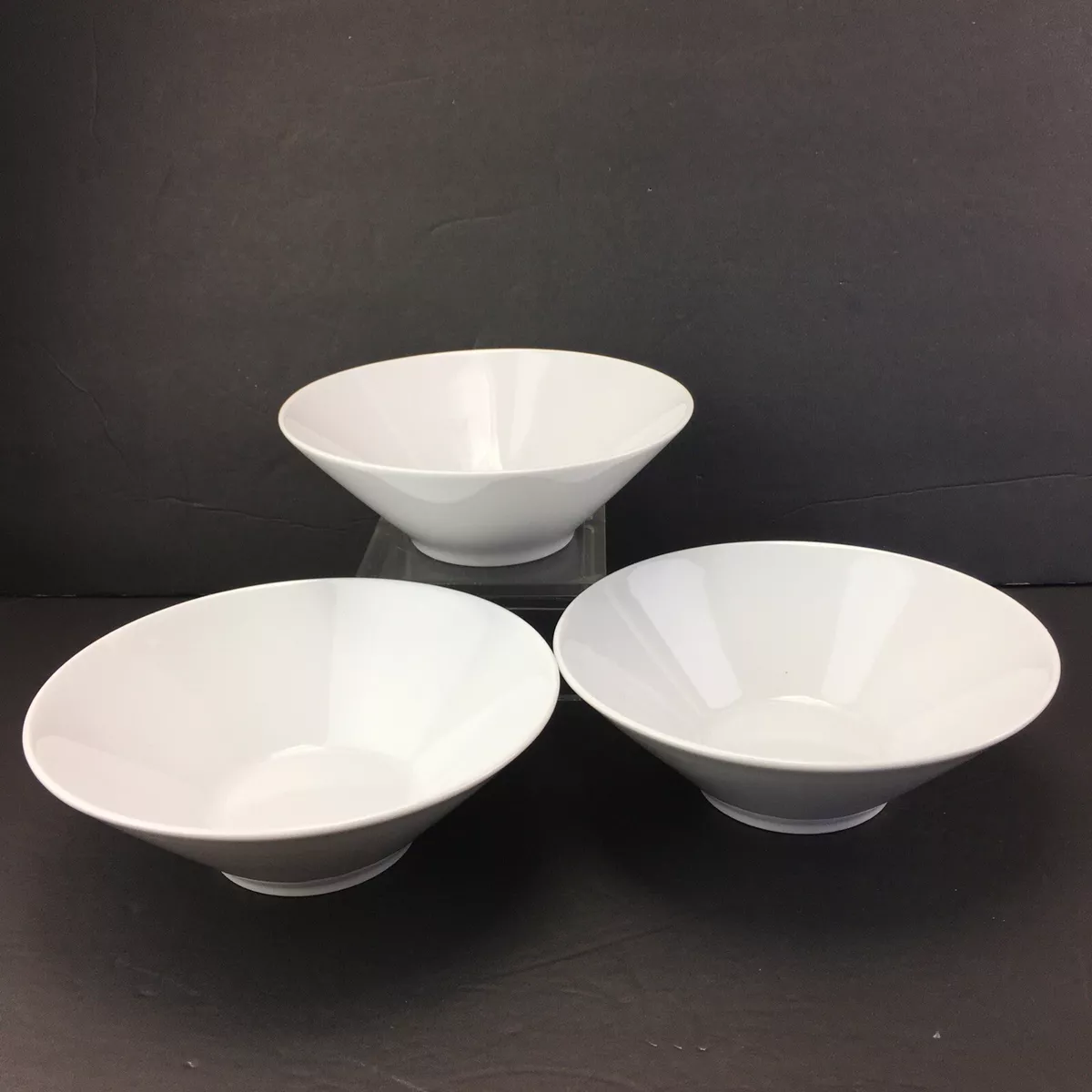 IKEA 21986 set of 3 Cereal Bowls 6 5/8&#034; Porcelain Minimalist | eBay