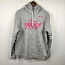 Nike Kay Yow BCA Breast Cancer PLAY4KAY Team Issued GREY Hoodie Men  s SZ LARGE