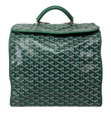 Goyard Saint Leger Green Folding Backpack with Top Handle & Straps