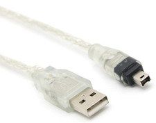6Ft 1.8M USB to Firewire IEEE 1394-4 Pin Ilink Adapter Data Cable Cord Please C