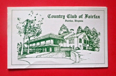 vtg - Golf scorecard - COUNTRY CLUB of FAIRFAX - Fairfax VA - Card 2 eBay