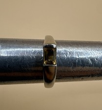 Elegant 925 Sterling Silver Citrine Ring / Size 8