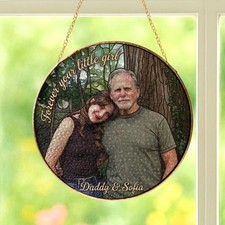 Personalized Photo Stained Glass Suncatcher Custom Picture