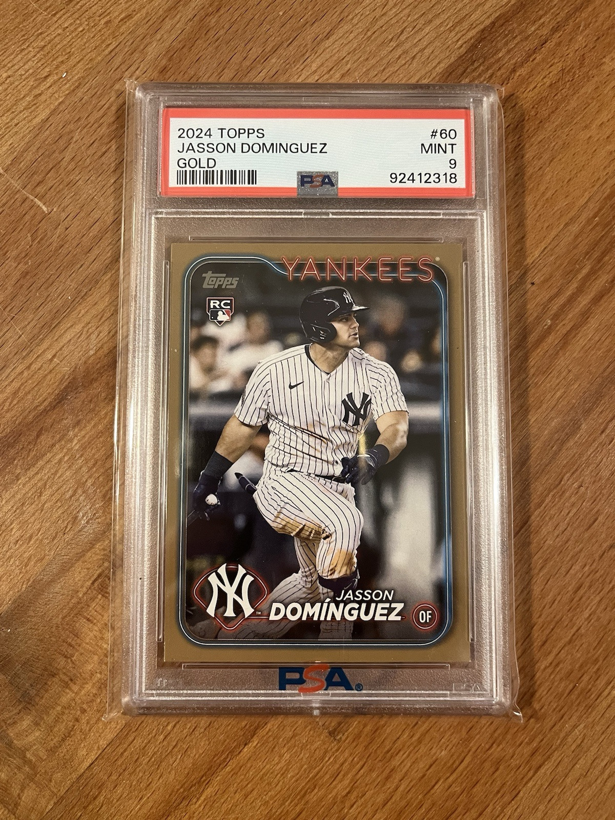 JASSON DOMINGUEZ 2024 Topps Series 1 #60 PSA 9 Mint Gold Rookie RC /2024