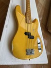 Custom 4-string Electric Bass, Maple Neck and Fingerboard Handcrafted Relic Body