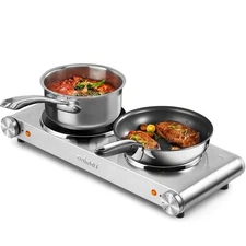 Portable Electric Cooktop Stainless Countertop Burner for Kitchen