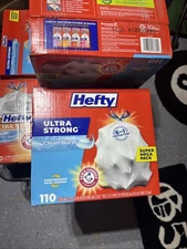 Hefty Ultra Strong Clean Burst Continuous Odor Control 13 Gallon Bags 110 Count