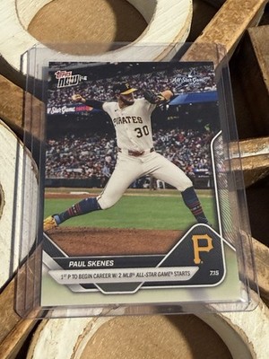 2025 MLB Topps Now 428 Paul Skenes 1st to Begin Career w/ 2 All-Star Game Starts