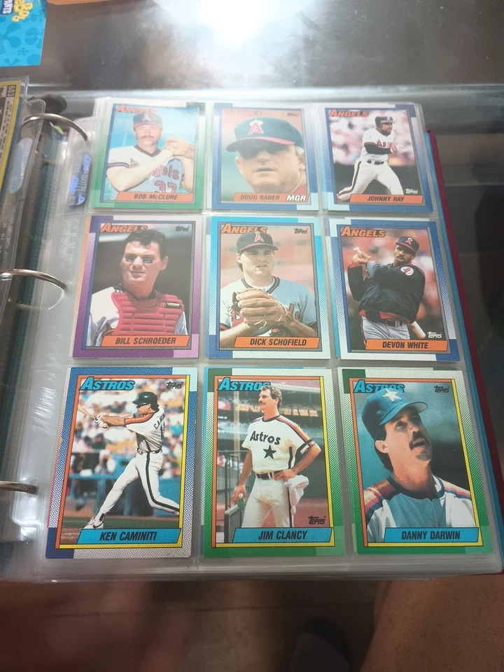 Lote de cartões de beisebol vintage anos 1990 MLB Topps Ring Binder - Imagem 3 de 4
