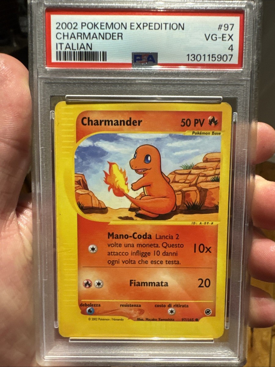 PSA 4 VG-EX Charmander ITALIAN Pokemon Expedition 97 WOTC POP 1