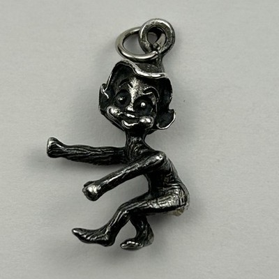 VINTAGE STERLING SILVER OLD CORNISH PIXIE PISKEY PISKIE TOADSTOOL CHARM PENDANT