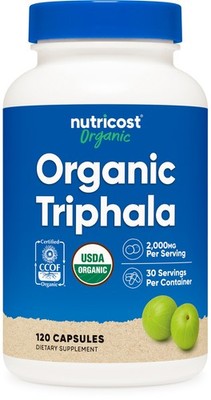 Nutricost Organic Triphala (2,000mg) 120 Capsules - USDA Organic, CCOF Certified