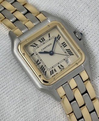 Cartier Panthere Midsize Ladies Watch Row Steel 18ct Yellow Gold