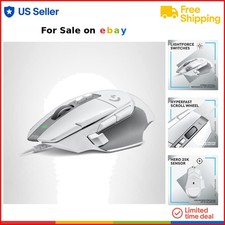 Gaming Mouse Wired Optical Mechanical Switches High Precision PC macOS White