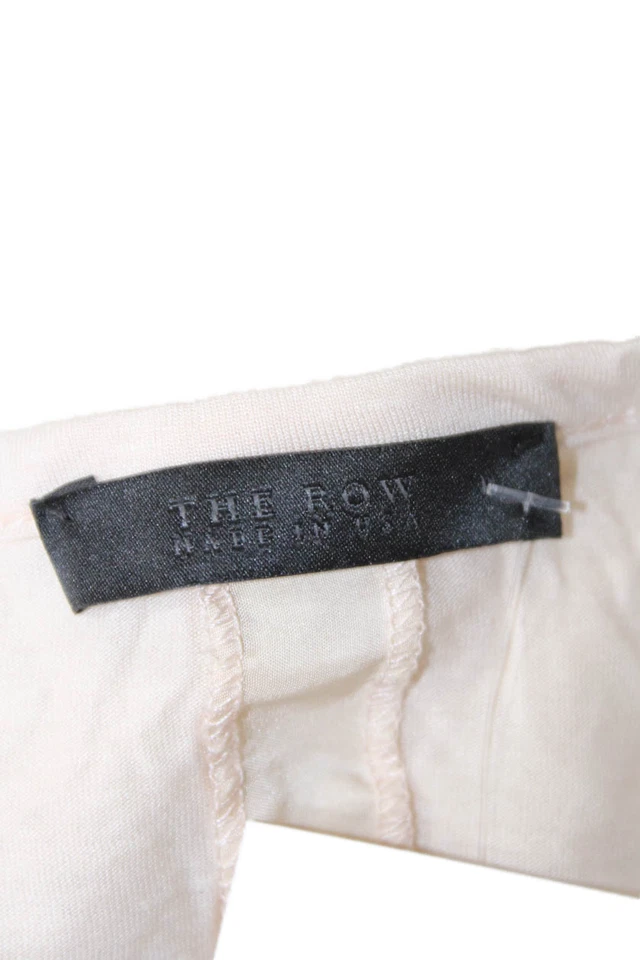 The Row Womens Scoop Neck Long Sleeve Basic Tee Top Beige Size M - Image 4 of 4