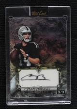 2024 Wild 7 Card Studs Diamond 3/3 Carter Bradley #AD7CW-CB Rookie Auto RC 4g8. rookie card picture