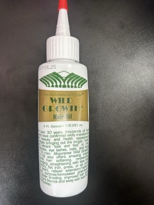 Wild Growth Hair Oil Fast Formula 4 fl oz Peppermint Eucalyptus Coconut Olive
