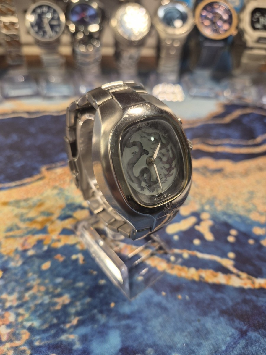 Fossil Big Tic Animated Dragon Stainless Steel 50m Jr-8097 Men's
