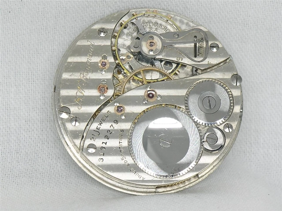 RELOJ BOLSILLO FERROCARRIL VINTAGE 16S ELGIN 21 JEWEL BW RAYMOND GR 478, ¡FUNCIONANDO! Foto 3 de 4