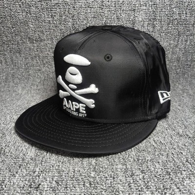 AAPE By A Bathing Ape Black Snapback Cap Flat Brim One Size | eBay
