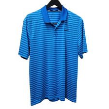 Nike Dri-FIT Men's Striped Golf Polo Shirt Size Large Excellent Condition