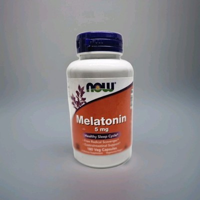 NOW * Melatonin For Healthy Sleep Cycle 5mg 180 Caps  - 4/29 
