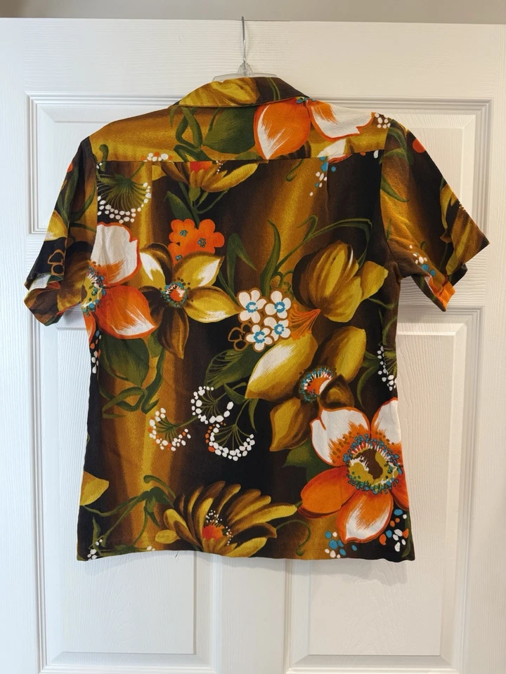 Camisa havaiana vintage tamanho médio Royal Hawaiian Surf Beach Luau festa na piscina - Imagem 3 de 4