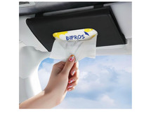 Car Tissue Holder with Ultra Soft Lotion Facial Tissues - Slim Visor Mount for C