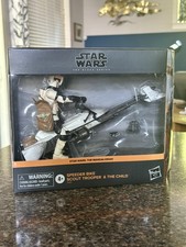 Star Wars The Black Series The Mandalorian Speeder Bike Trooper & The Child NEW