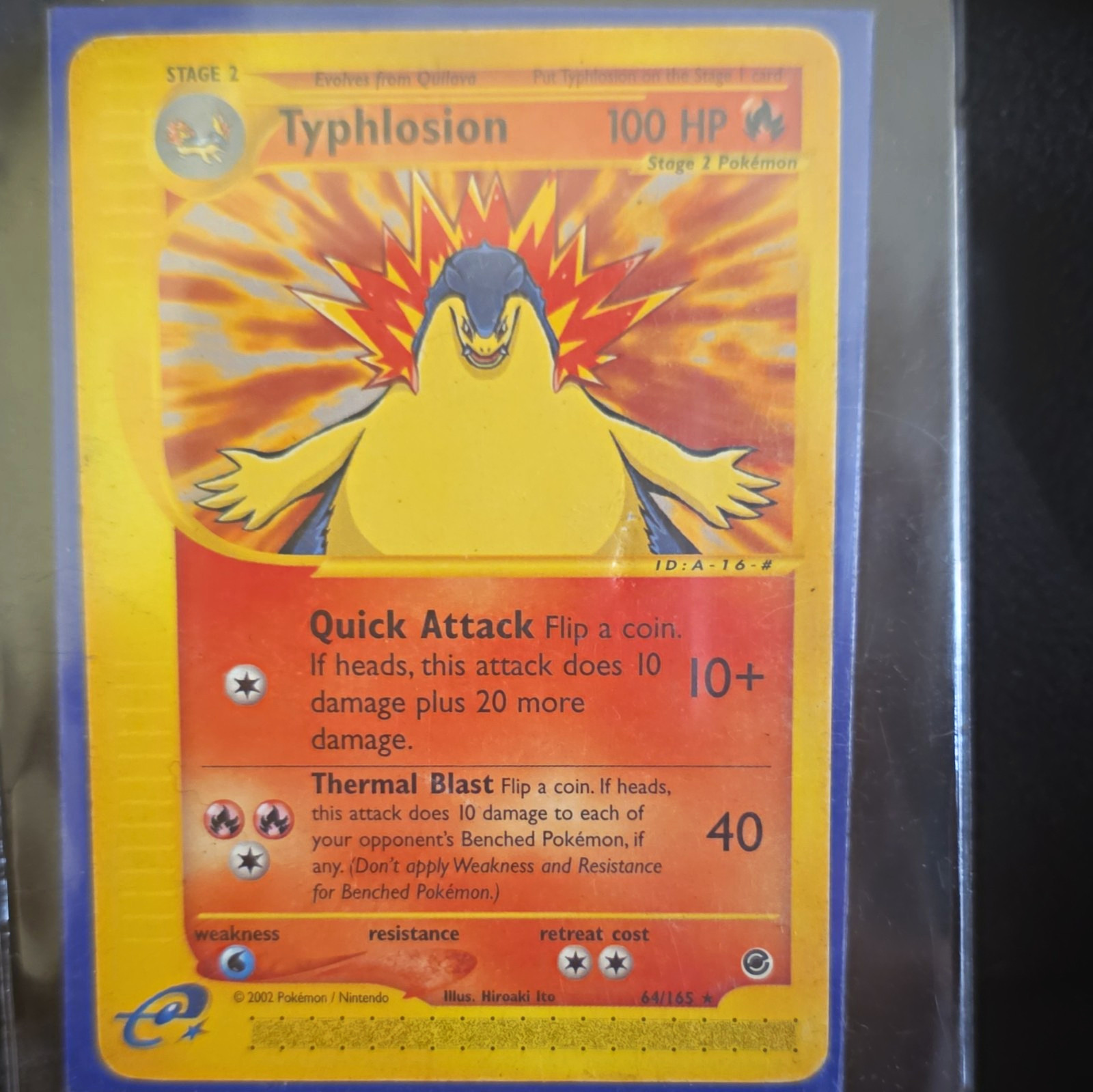 Pokemon TCG Typhlosion Expedition Base Set 64/165 Rare Holo English 2002 100HP