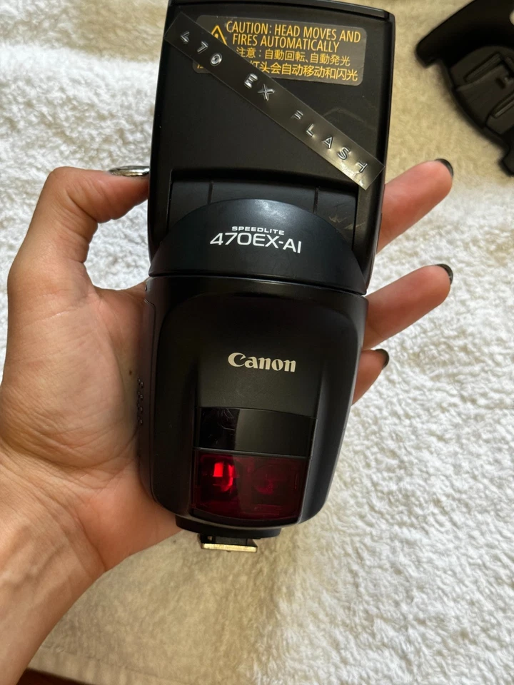Canon Speedlite 470EX-AI Flash Gun - Black Automatic Rotating Flash Head - Image 4 of 4