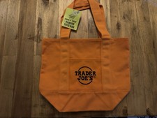 Trader Joe's Mini Halloween Canvas Tote Bag Orange 2025 collection Limited Rare