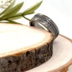 8mm Gray Tungsten Carbide Ring Black CZ Inlay beveled Edges Free Engraved Band — photo 3