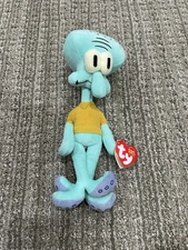 MINT WITH TAGS TY Beanie Baby - SQUIDWARD TENTACLES (Spongebob TV Show 9.5 inch)