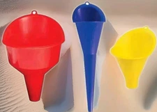 FloTools 3-Pack Large Multi-Purpose Funnels for Coolants Oil Fuel Fluids Liquids