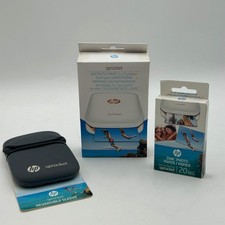 HP X7N07A Sprocket 100 Portable Photo Printer with Case  Paper - New in Box